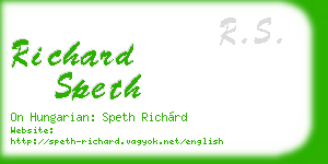 richard speth business card